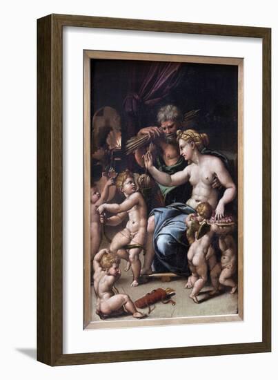 Venus and Vulcan (Oil on Canvas)-Giulio Romano-Framed Giclee Print