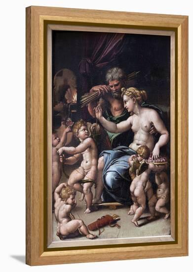 Venus and Vulcan (Oil on Canvas)-Giulio Romano-Framed Premier Image Canvas