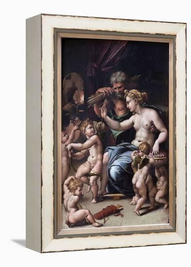 Venus and Vulcan (Oil on Canvas)-Giulio Romano-Framed Premier Image Canvas