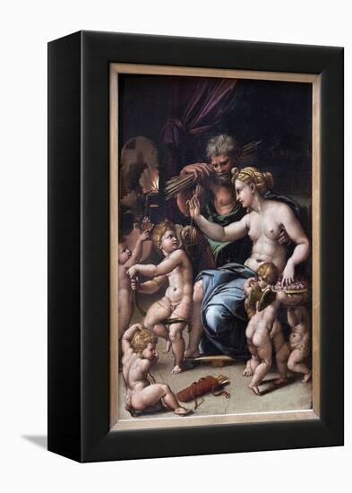 Venus and Vulcan (Oil on Canvas)-Giulio Romano-Framed Premier Image Canvas