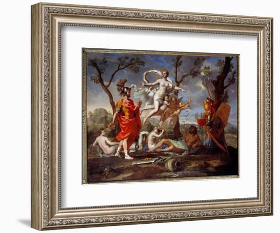 Venus Arming Aeneas, 1639 (Oil on Canvas)-Nicolas Poussin-Framed Giclee Print