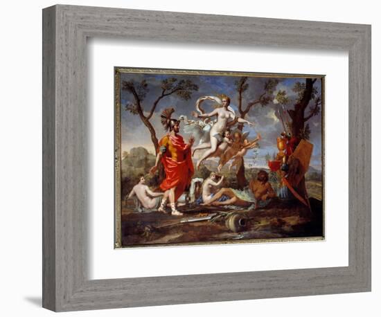 Venus Arming Aeneas, 1639 (Oil on Canvas)-Nicolas Poussin-Framed Giclee Print