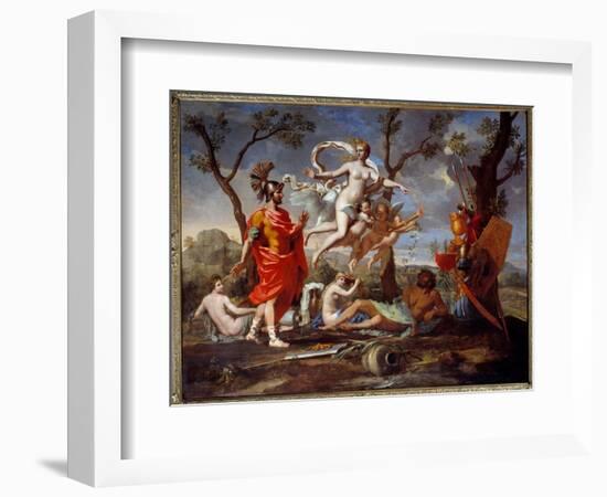 Venus Arming Aeneas, 1639 (Oil on Canvas)-Nicolas Poussin-Framed Giclee Print