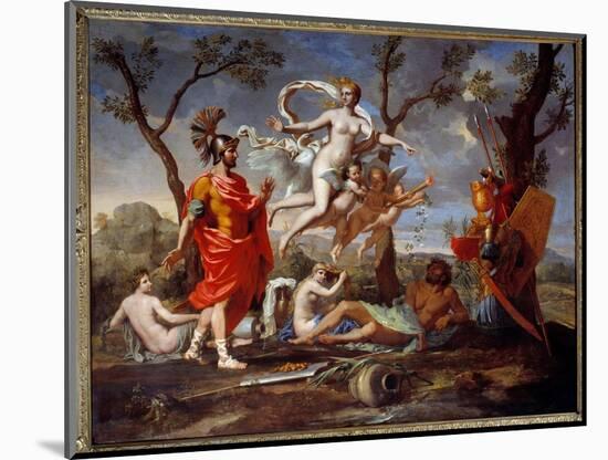 Venus Arming Aeneas, 1639 (Oil on Canvas)-Nicolas Poussin-Mounted Giclee Print