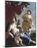 Vénus avec Adonis partant à la chasse-Giovanni Francesco Romanelli-Mounted Giclee Print