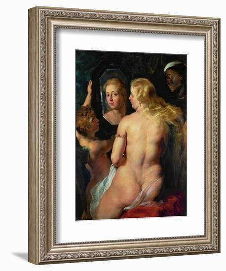 Venus Before a Mirror, 1614-15-Peter Paul Rubens-Framed Giclee Print