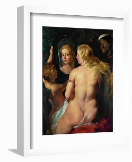 Venus Before a Mirror, 1614-15-Peter Paul Rubens-Framed Giclee Print