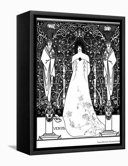 Venus Between Terminal Gods-Aubrey Beardsley-Framed Premier Image Canvas