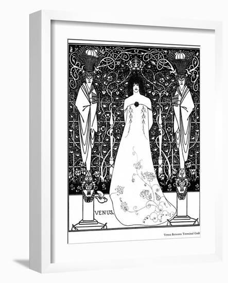 Venus Between Terminal Gods-Aubrey Beardsley-Framed Photographic Print