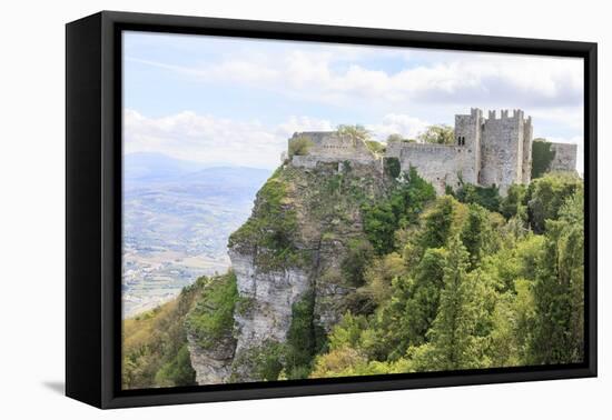 Venus Castle. Norman Structure from 12th Century. Erice. Sicily. Italy-Tom Norring-Framed Premier Image Canvas