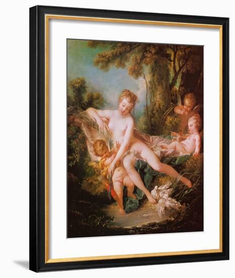 Venus Consoling Love-Francois Boucher-Framed Art Print