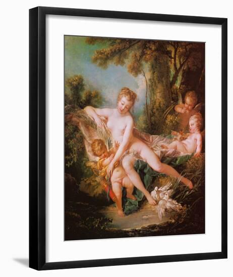 Venus Consoling Love-Francois Boucher-Framed Art Print