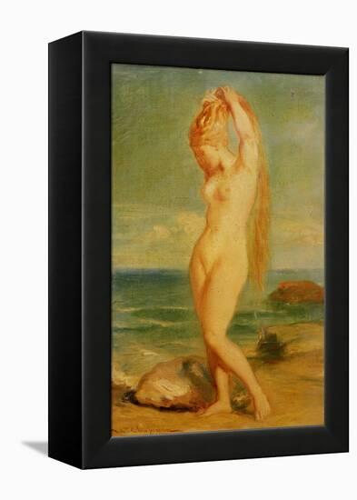 Venus Depicted in a Seascape (Study), 1839 (Oil on Study)-Theodore Chasseriau-Framed Premier Image Canvas