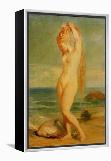 Venus Depicted in a Seascape (Study), 1839 (Oil on Study)-Theodore Chasseriau-Framed Premier Image Canvas