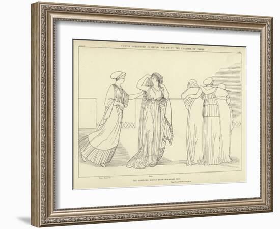 Venus Disguised Inviting Helen to the Chamber of Paris-John Flaxman-Framed Giclee Print