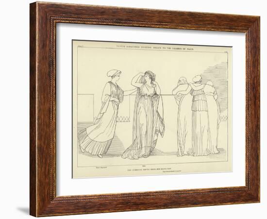 Venus Disguised Inviting Helen to the Chamber of Paris-John Flaxman-Framed Giclee Print