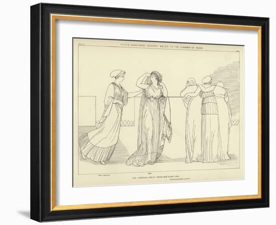 Venus Disguised Inviting Helen to the Chamber of Paris-John Flaxman-Framed Giclee Print