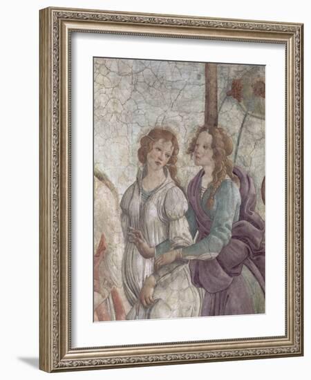Vénus et les Grâces offrant des présents à une jeune fille-Sandro Botticelli-Framed Giclee Print