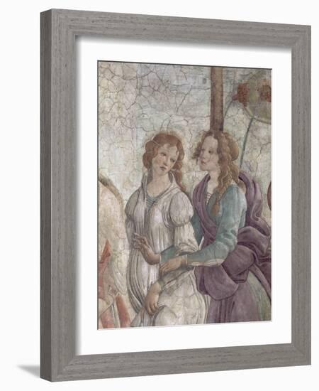 Vénus et les Grâces offrant des présents à une jeune fille-Sandro Botticelli-Framed Giclee Print