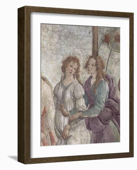 Vénus et les Grâces offrant des présents à une jeune fille-Sandro Botticelli-Framed Giclee Print