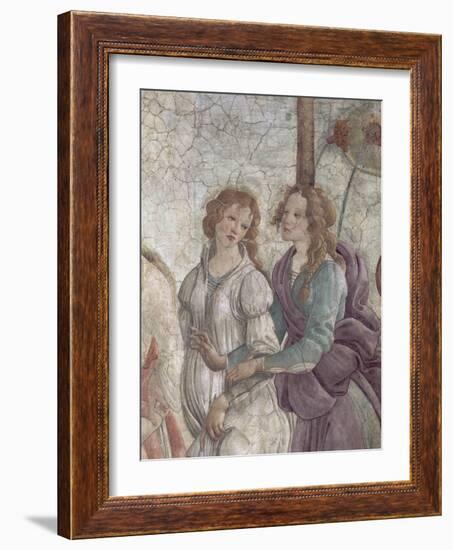 Vénus et les Grâces offrant des présents à une jeune fille-Sandro Botticelli-Framed Giclee Print