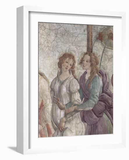 Vénus et les Grâces offrant des présents à une jeune fille-Sandro Botticelli-Framed Giclee Print