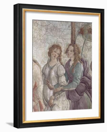 Vénus et les Grâces offrant des présents à une jeune fille-Sandro Botticelli-Framed Giclee Print