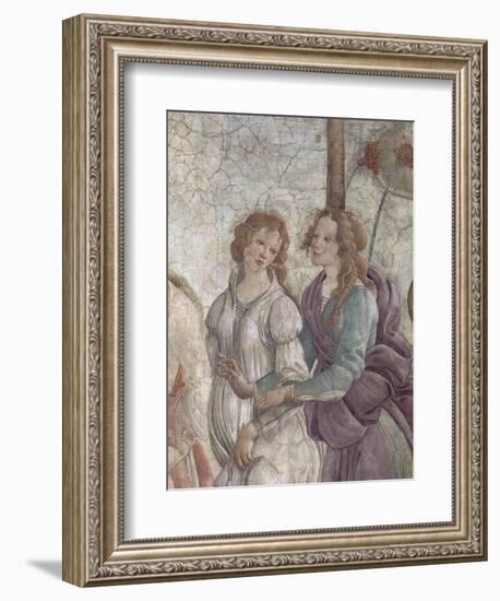 Vénus et les Grâces offrant des présents à une jeune fille-Sandro Botticelli-Framed Giclee Print