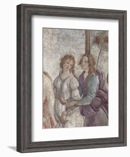 Vénus et les Grâces offrant des présents à une jeune fille-Sandro Botticelli-Framed Giclee Print