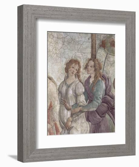 Vénus et les Grâces offrant des présents à une jeune fille-Sandro Botticelli-Framed Giclee Print