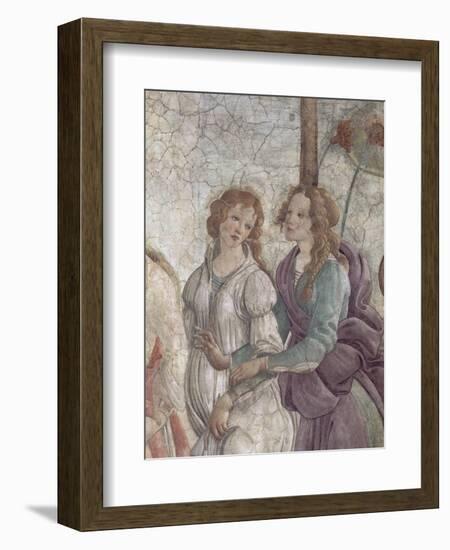 Vénus et les Grâces offrant des présents à une jeune fille-Sandro Botticelli-Framed Giclee Print