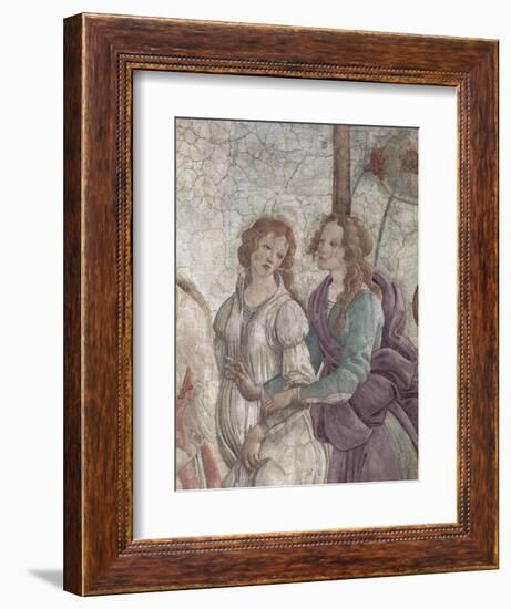 Vénus et les Grâces offrant des présents à une jeune fille-Sandro Botticelli-Framed Giclee Print