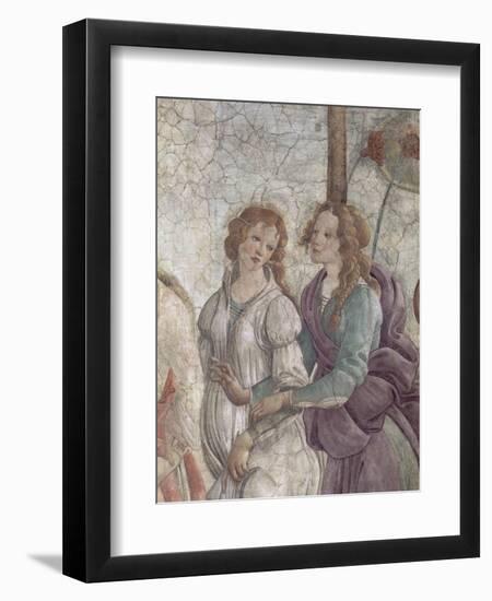 Vénus et les Grâces offrant des présents à une jeune fille-Sandro Botticelli-Framed Giclee Print