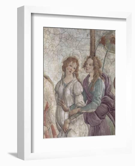 Vénus et les Grâces offrant des présents à une jeune fille-Sandro Botticelli-Framed Giclee Print