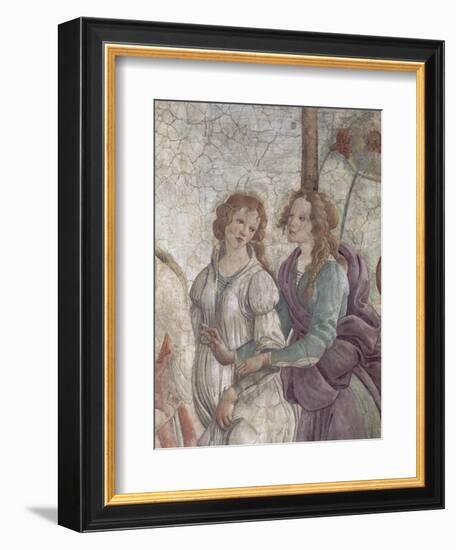 Vénus et les Grâces offrant des présents à une jeune fille-Sandro Botticelli-Framed Giclee Print