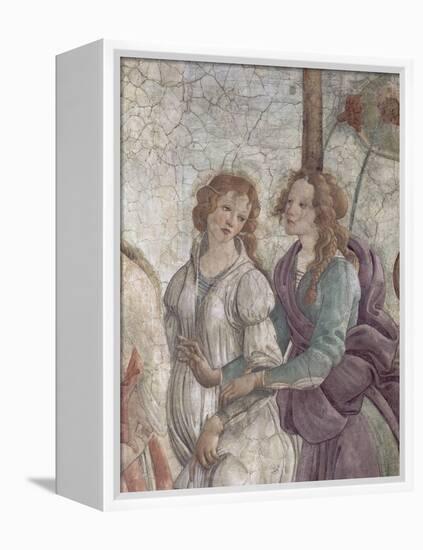 Vénus et les Grâces offrant des présents à une jeune fille-Sandro Botticelli-Framed Premier Image Canvas