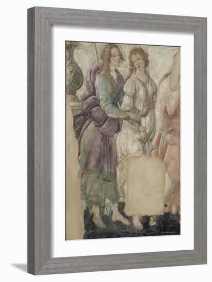 Vénus et les Grâces offrant des présents à une jeune fille-Sandro Botticelli-Framed Giclee Print