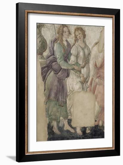 Vénus et les Grâces offrant des présents à une jeune fille-Sandro Botticelli-Framed Giclee Print