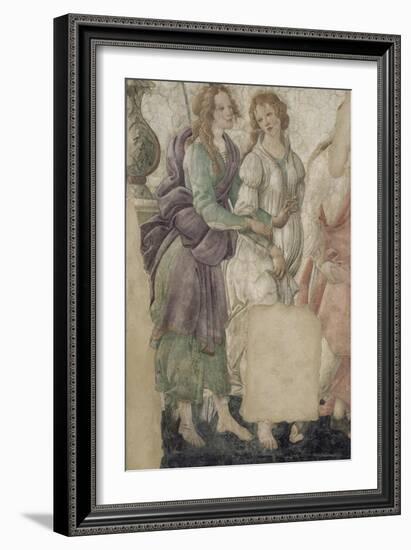 Vénus et les Grâces offrant des présents à une jeune fille-Sandro Botticelli-Framed Giclee Print