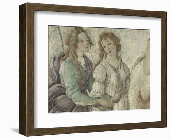 Vénus et les Grâces offrant des présents à une jeune fille-Sandro Botticelli-Framed Giclee Print