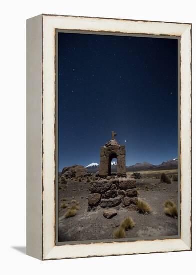 Venus Glows in the Sky at Dusk Above a Grave Marker in Sajama National Park-Alex Saberi-Framed Premier Image Canvas