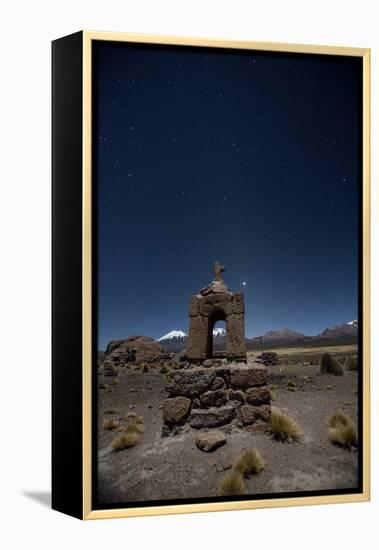 Venus Glows in the Sky at Dusk Above a Grave Marker in Sajama National Park-Alex Saberi-Framed Premier Image Canvas