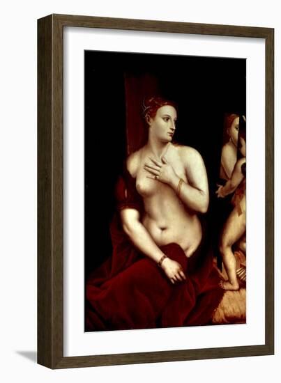 Venus in Front of the Mirror-Titian (Tiziano Vecelli)-Framed Giclee Print