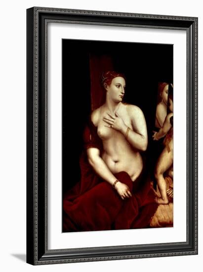 Venus in Front of the Mirror-Titian (Tiziano Vecelli)-Framed Giclee Print