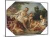 Venus in her Bath surrounded by Nymphs and Cupids, c.1740-50-Francois Boucher-Mounted Giclee Print