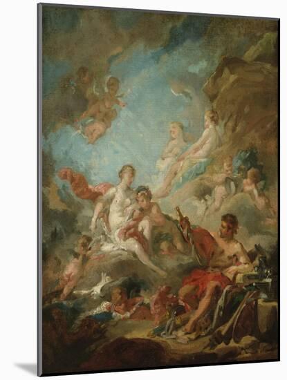 Venus in the Workshop of Vulcan, 1757-Francois Boucher-Mounted Giclee Print