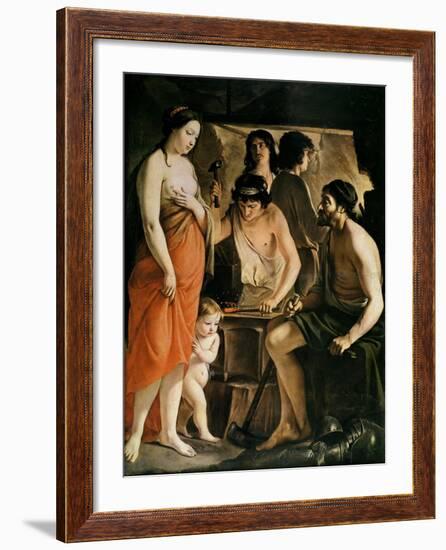 Venus in Vulcan's Forge, 1641-Le Nain Brothers-Framed Giclee Print