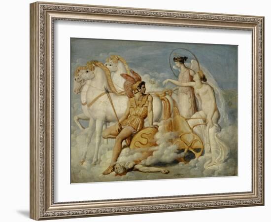 Venus, Injured by Diomedes, Returns to Olympus, c.1803-Jean Auguste Dominique Ingres-Framed Giclee Print