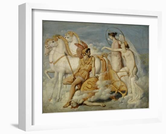 Venus, Injured by Diomedes, Returns to Olympus, c.1803-Jean Auguste Dominique Ingres-Framed Giclee Print