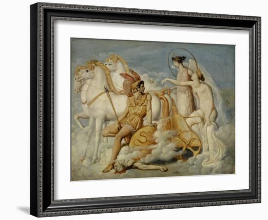 Venus, Injured by Diomedes, Returns to Olympus, c.1803-Jean Auguste Dominique Ingres-Framed Giclee Print